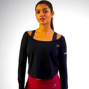 Gymshark Nikki Blackketter Jumper Long Sleeve Crop
